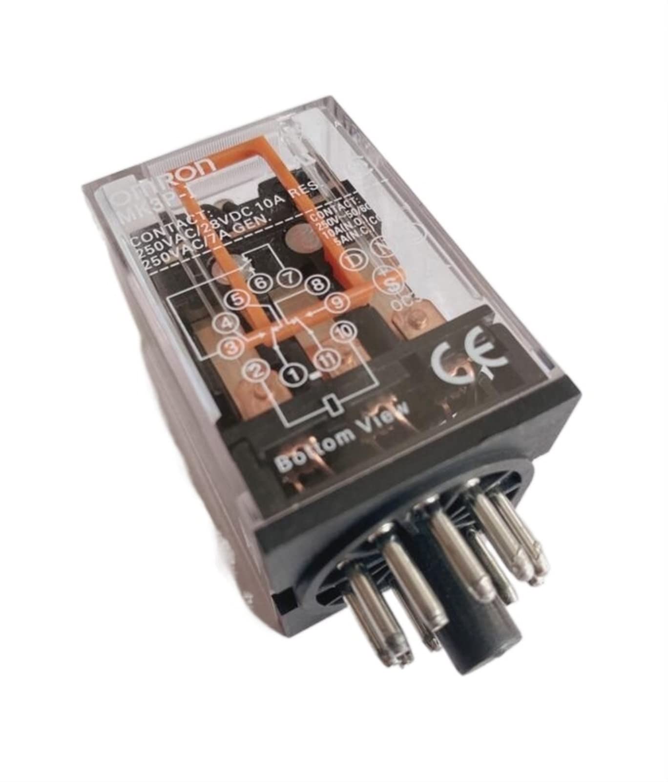 CSKWLLNBC Intermediate Relay MK3P-I MK3P Small electromagnetic 11PIN DC12V DC24V AC110V AC220V(AC110V)