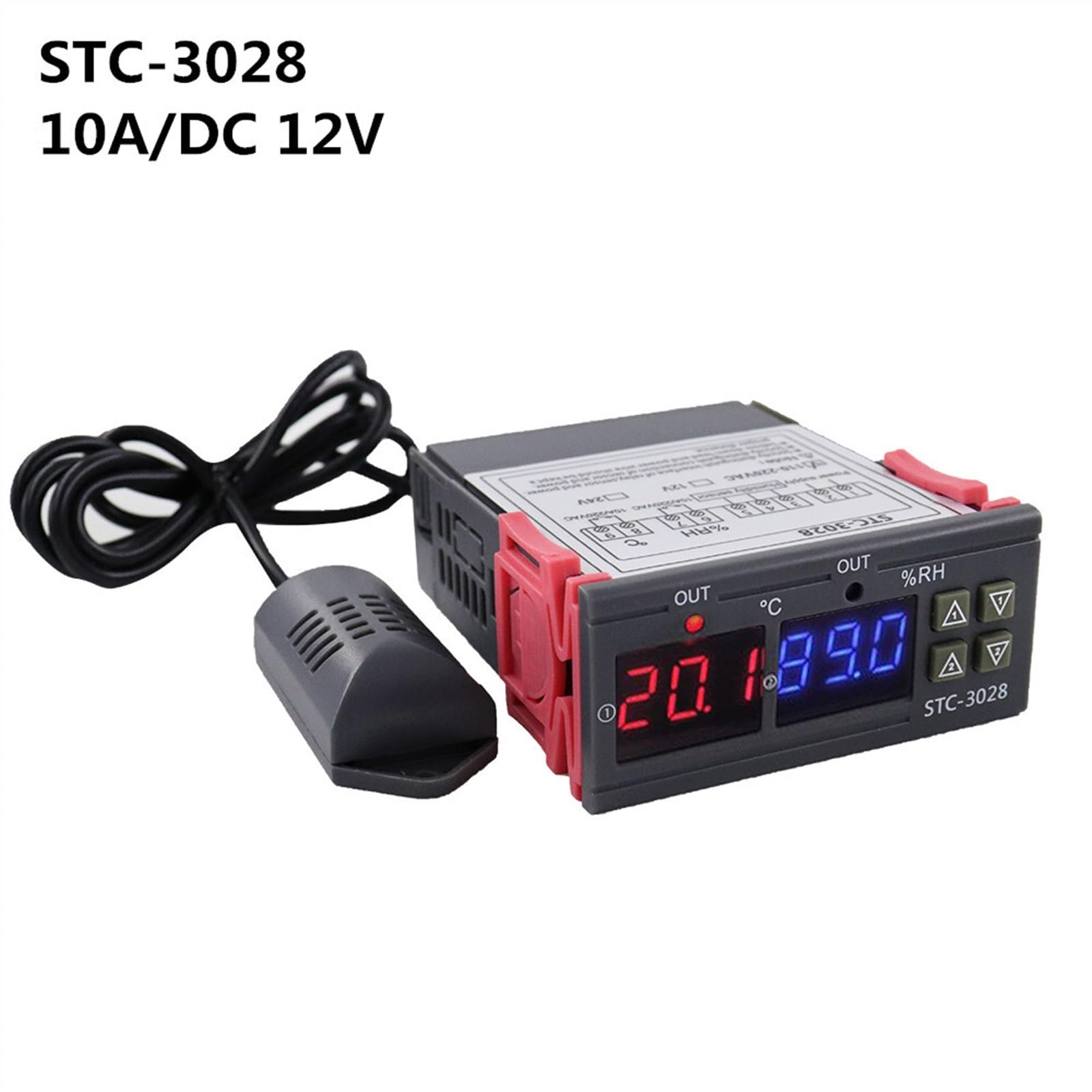 Termostato Digital STC-3008, controlador de temperatura y humedad, STC-3028, termostato, humidistato, termómetro, higrómetro, interruptor de Control (Color : STC-3028 12V)