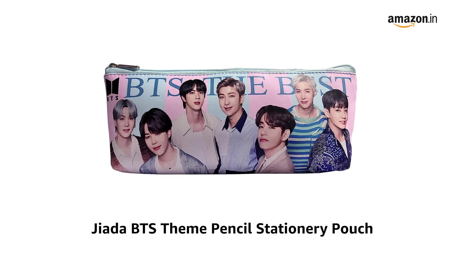 DCT ♡bts ！ Buy JIADA Leather BTS Theme Pencil Stationery Pouch - 1 Pcs,Black
