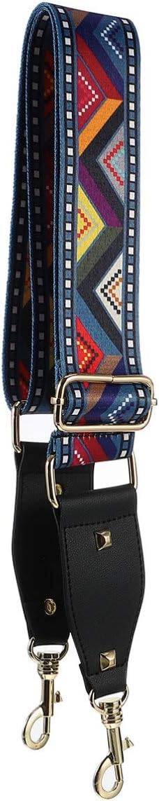 Shoulder Strap Purse Strap Replacement Adjustable Length Handbag Purse Guitar Style Multicolor Canvas Replacement Crossbody for Handbag