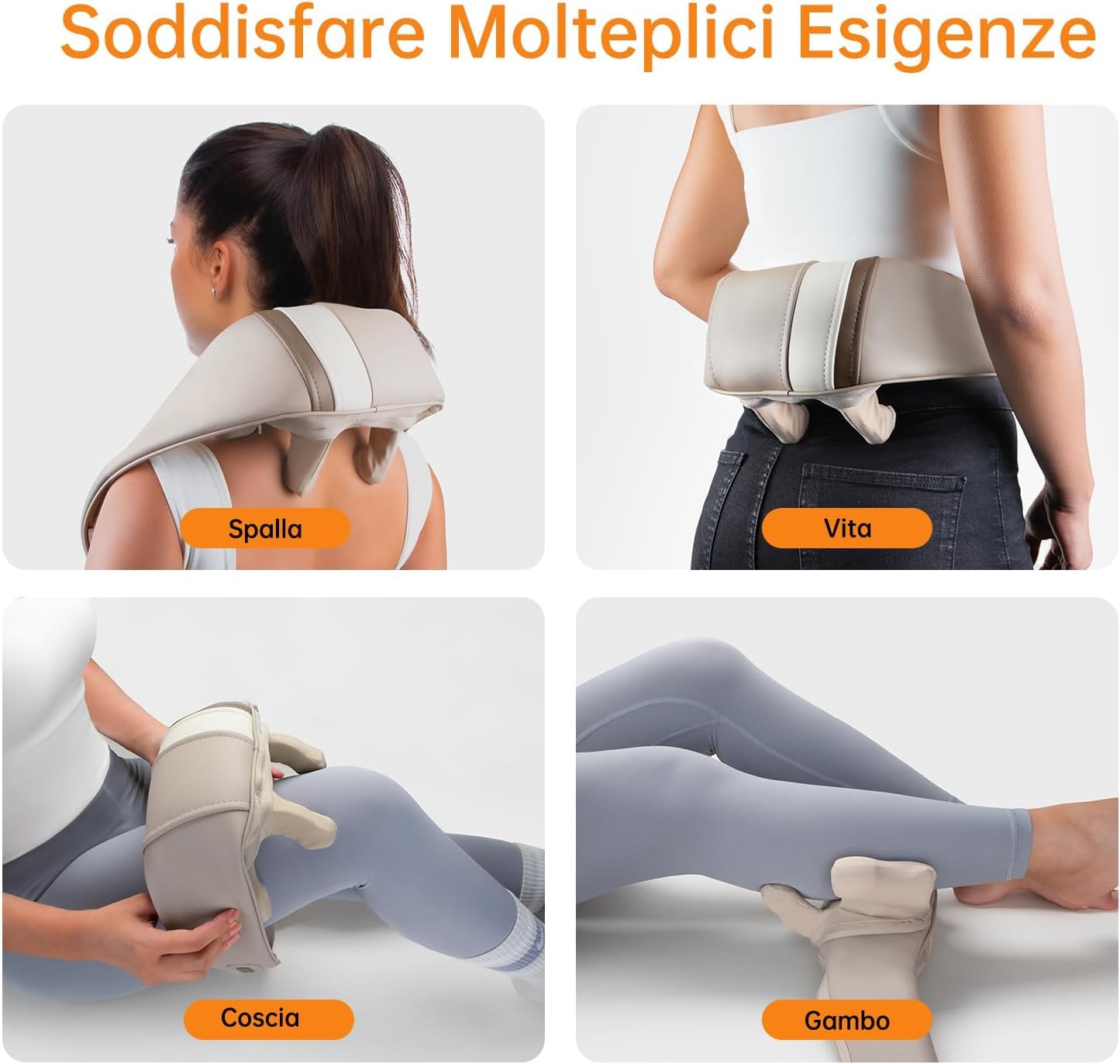 SQUADO - Massaggiatore Elettrico Collo, Massaggiatore Relax Collo a Caldo a Forma di U per Rilassare i Muscoli del Collo e Rimuovere la Fatica di Lavoro