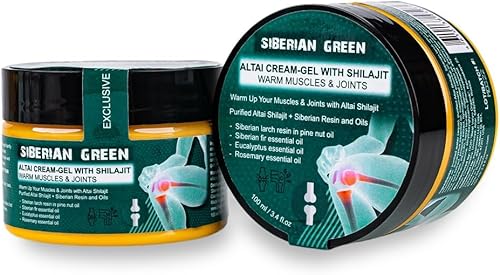 Miniatura 3 de Siberian Green Altai Crema Gel "Músculos y Articulaciones Cálidos" con Aceites Esenciales de Nuez de Pino Shilajit Resina y Hierbas 3.4 fl oz