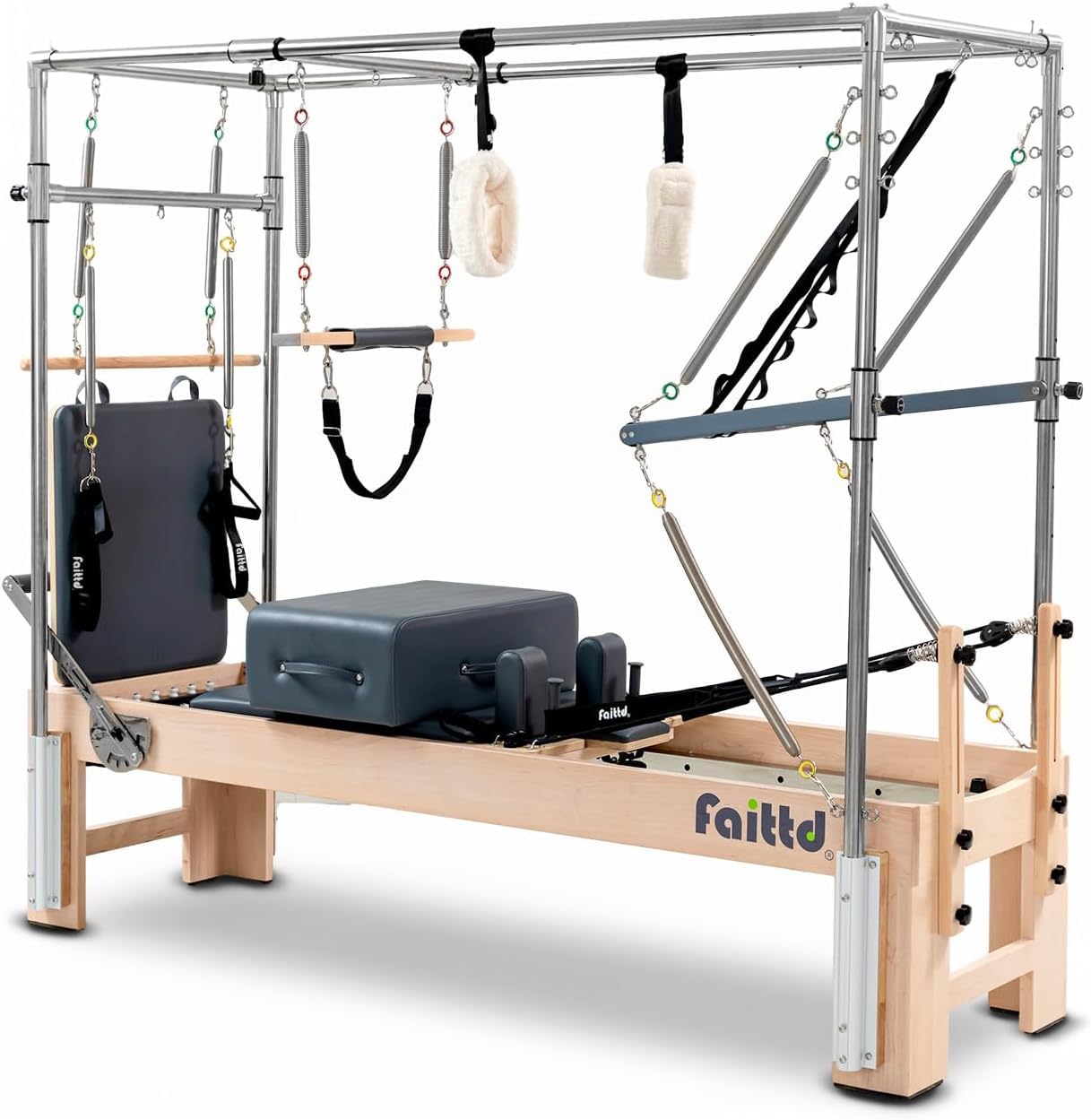 Pilates Reformer,Pilates Reformer Equipment with Reformer Accessories, Reformer Box, Padded Jump Board, Reformer Pilates Machine for Home Workouts