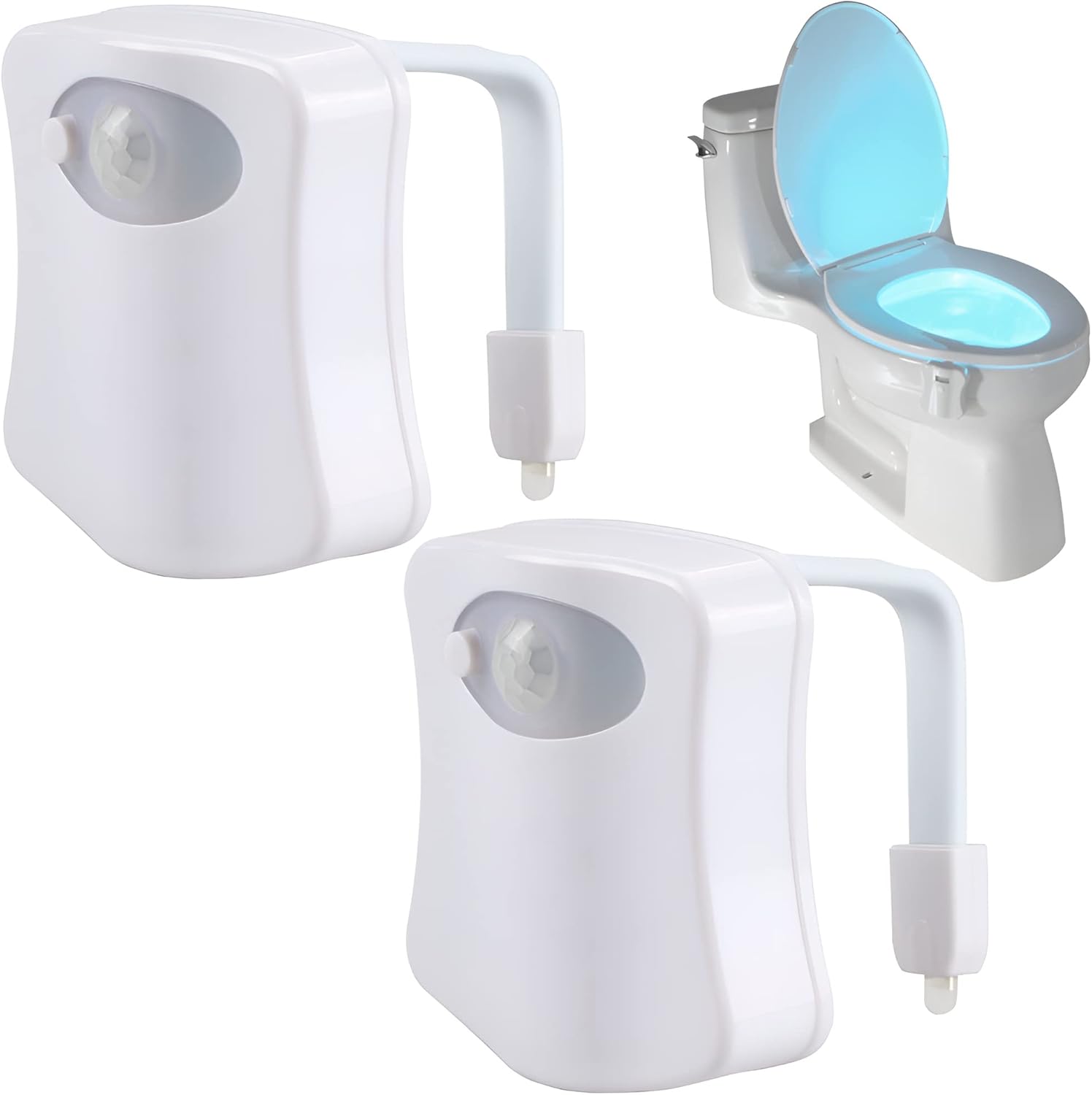 JacobsParts Bathroom Night Light Toilet Bowl Lamp 8 Color LED Light and ...