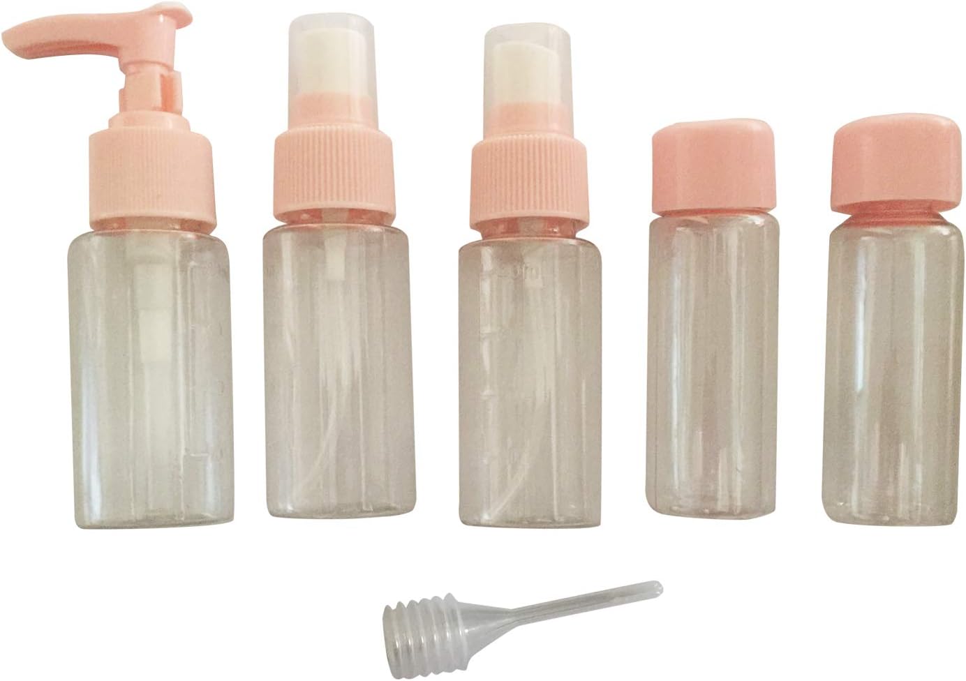 Jianzhuang Cosmetic Makeup Bottles (Pink) - Set of 7 Pieces