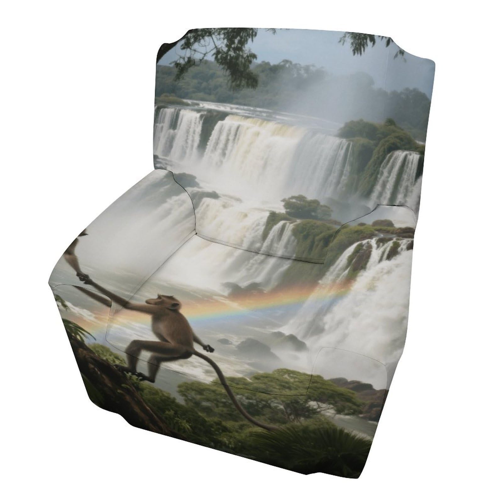 Fekiloot Style Iguazu Falls Rainforest Couch Cover Sofa Cover Sofa Slipcover