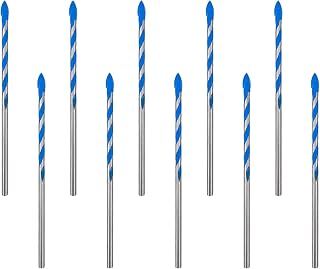 10pcs Masonry Drill Bit Set 1/8" Drilling Dia Carbide Drill Bit for Glass, Tile and Ceramic