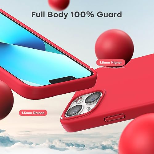 Vista 355 de TOCOL - Funda 5 en 1 para iPhone 11, con 2 protectores de pantalla + 2 protectores de lente de cámara, funda delgada de silicona líquida a prueba