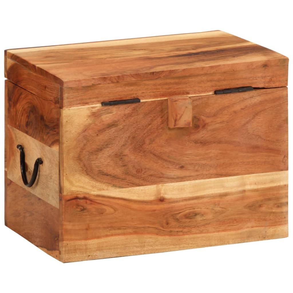 vidaXL Aufbewahrungsbox 39x28x31 cm Massivholz Akazie, Werkzeugkasten, Werkzeugkoffer, Box, Lagerbox, Aufbewahrungsbox mit Deckel, Aufbewahrungskiste