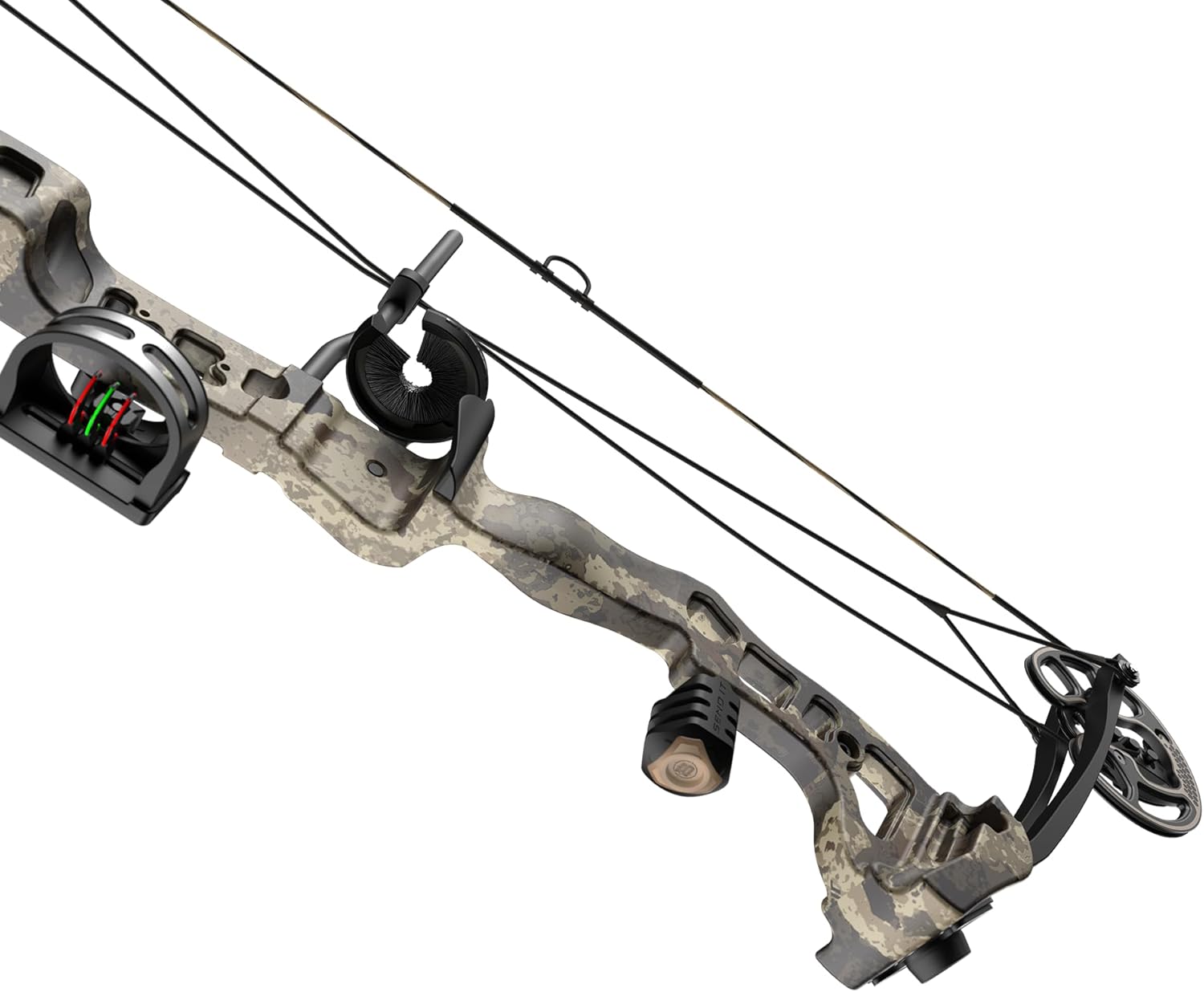 Barnett Vortex Hunter G3 Compound Bow - 45-60lb Draw Weight, 26-30in Draw Length, Veil Camo, with D Loop, Arrow Rest, Quiver, Stabilizer, Adjustable 3 Pin Fiber Optic Sight - for Teens & Adults