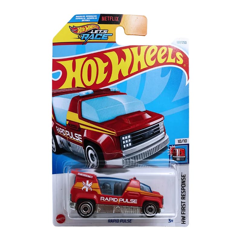 Image of Hot Wheels Let's Race Netlix Rapid Purse HW First Response for Ages 3 and Up (Red)
