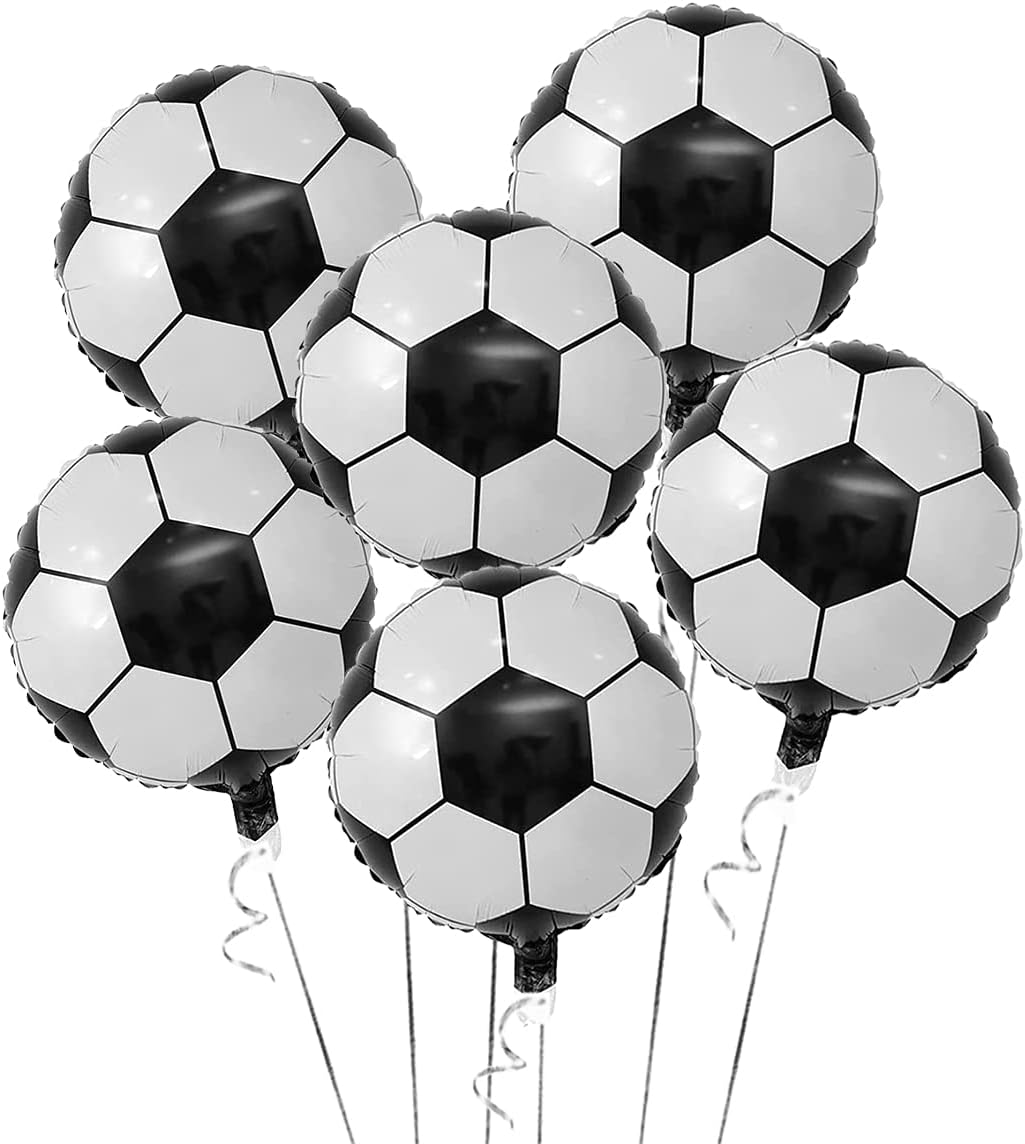 Soccer Party Balloons Set, 7pcs Championship Trophy Balloon and Soccer Foil Balloons for Birthday Baby Shower Wedding Anniversary Soccer Themed Party Decoration image 2