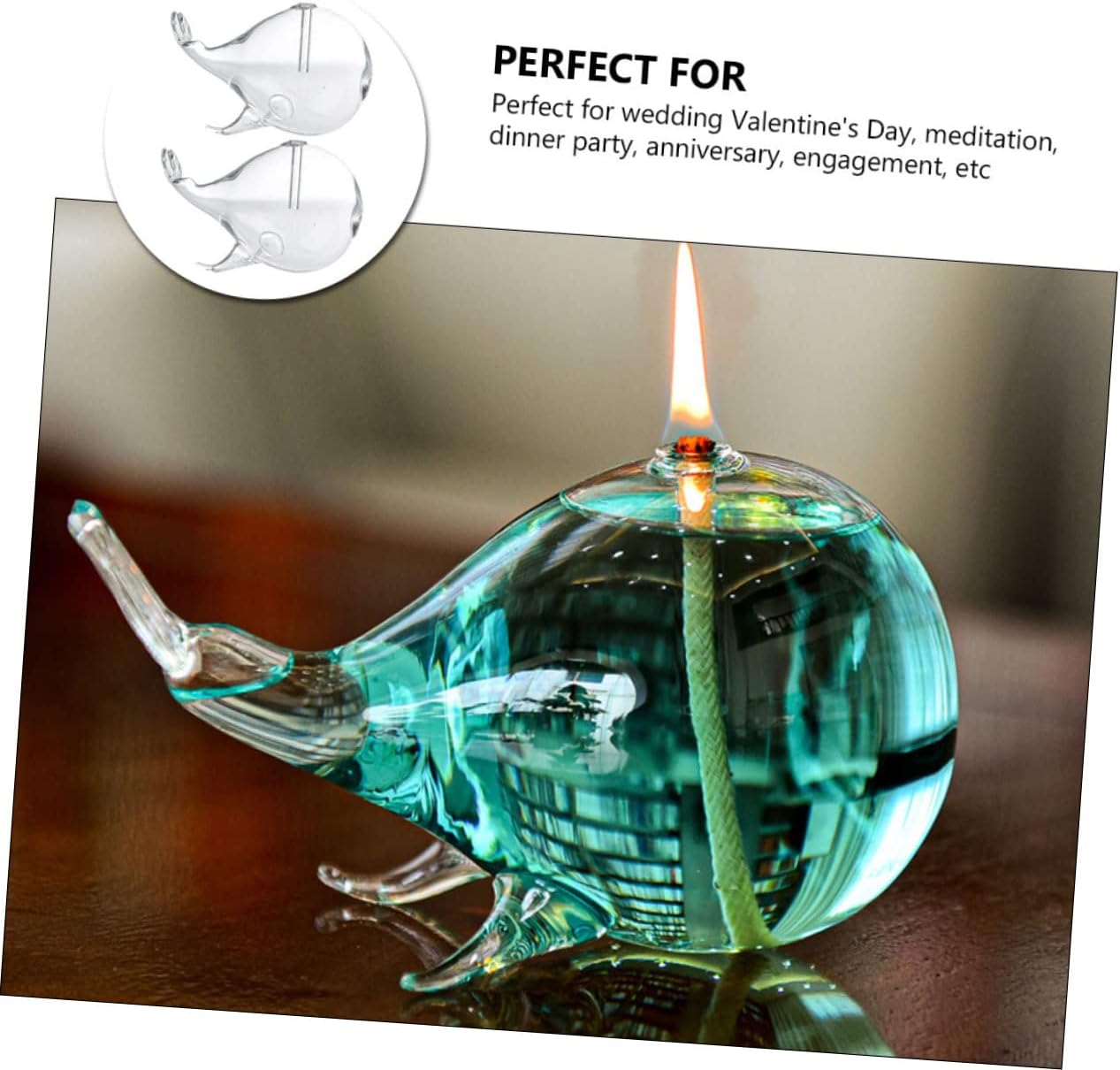 2pcs Kerosene Lamp Vintage Glass Oil Lamp for Indoor Use Creative Whale Design Home Decor Smokeless and Elegant Lighting for Living Room Bedroom Office