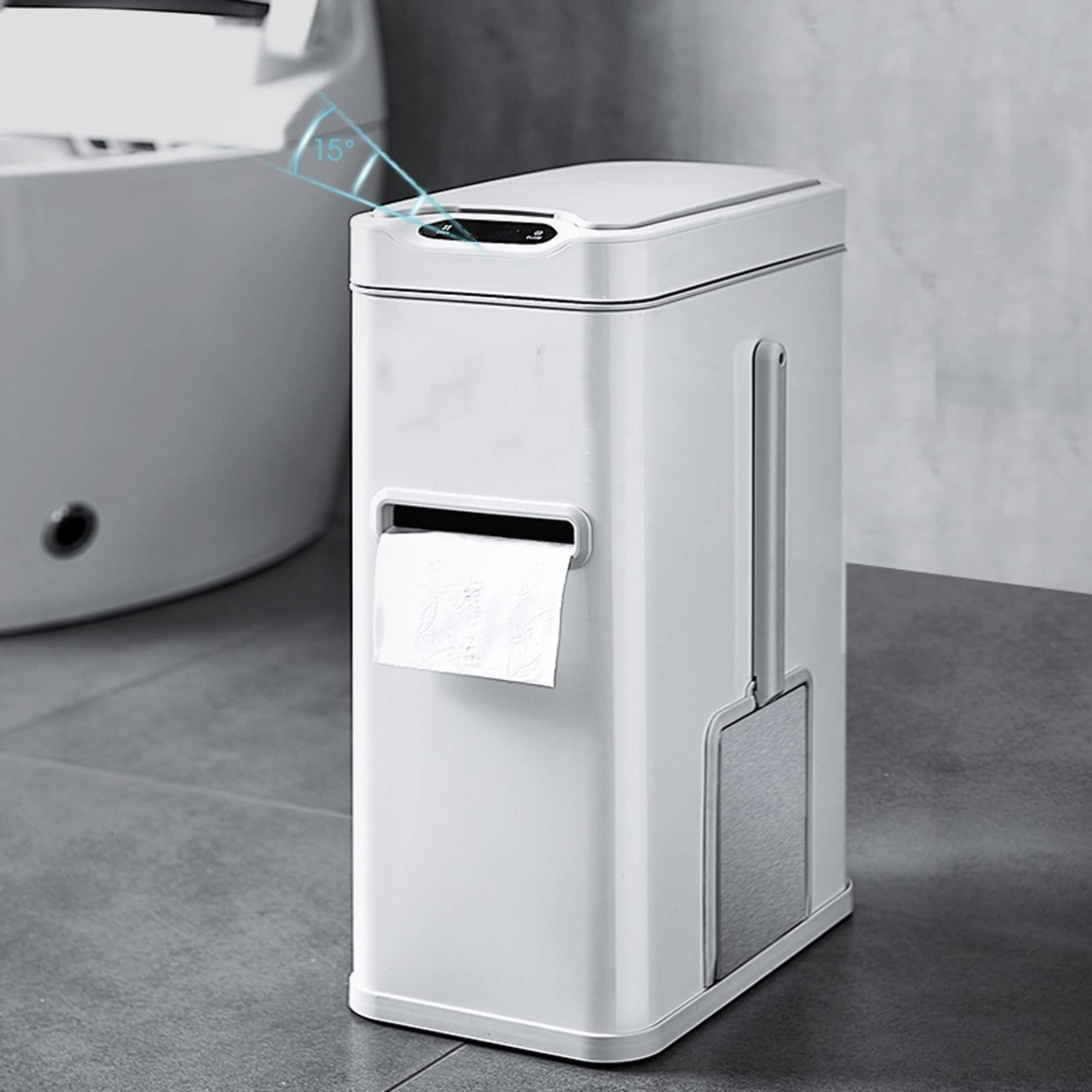 Pattumiera da Cucina 7L Bagno per Uso Domestico Induzione Intelligente con Coperchio Cestino per rifiuti Cestino per rifiuti per Ufficio Cestino per rifiuti
