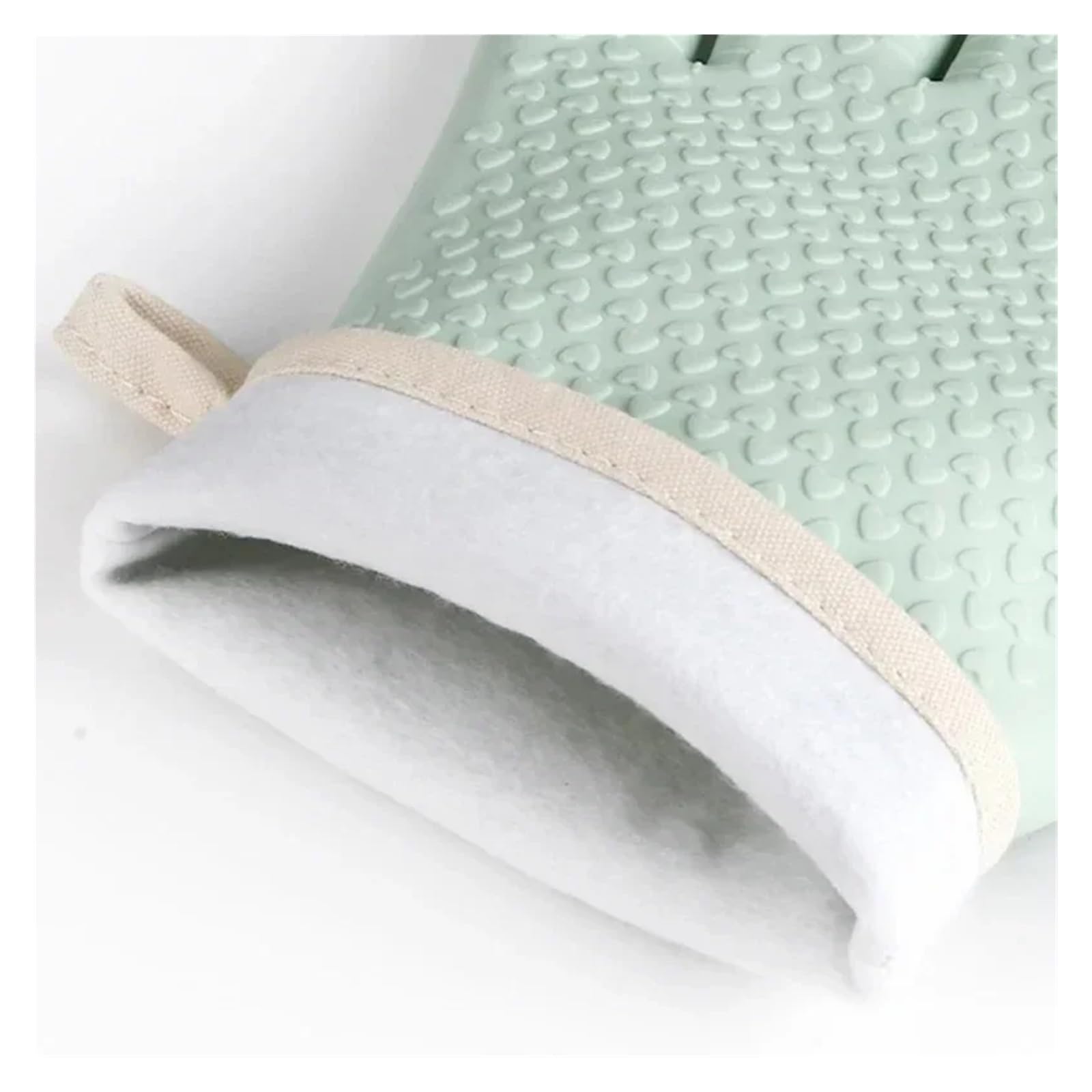 Guanto da cucina silicone cotone, guanto forno antiscivolo a cinque dita | 1 pezzo coprimano per forno e microonde, per pasticcerie, pizzerie, panifici e hot pot(WSB0173021)