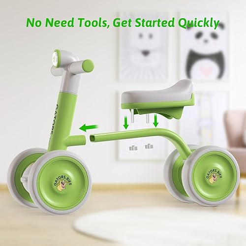 Miniatura 5 de RONSTONE Bicicleta de equilibrio para bebés de 1 año y niños  Bicicleta de equilibrio para niños de 12 a 24 meses con lámpara de noche  4 ruedas
