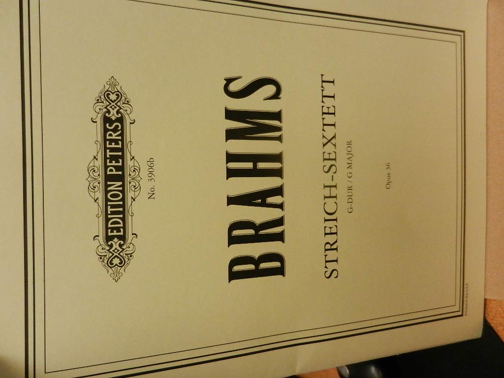Brahms, Johannes - Sextet No. 2 In G Major Op. 36 for Two Violins, Two Violas and Two Cellos      Sheet music – January 1, 3253