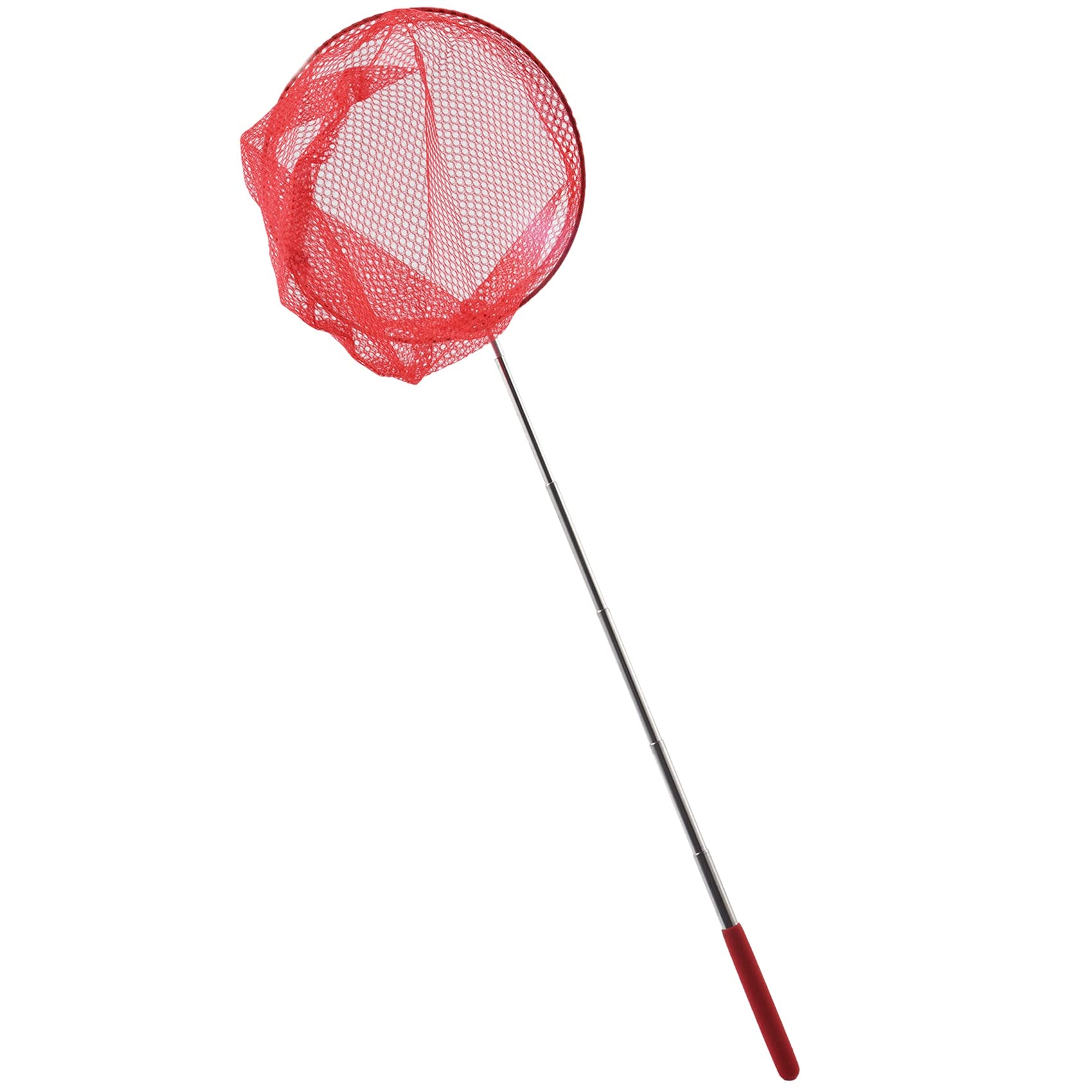 Evenden Filet papillon extérieur en acier inoxydable - Outil télescopique extérieur - Filet portable - Rouge