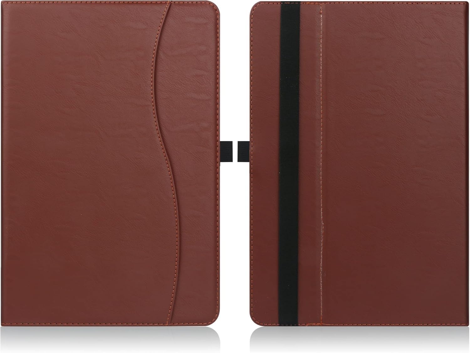 HGWALP Universal 9",9.7",10.1",10.2",10.5",10.9",11" Tablet Case,Multi-Viewing Angels Stand Folio Case Cover with Handstrap for for iPad, Samsung,Other 9-11 inch Tablet,Brown