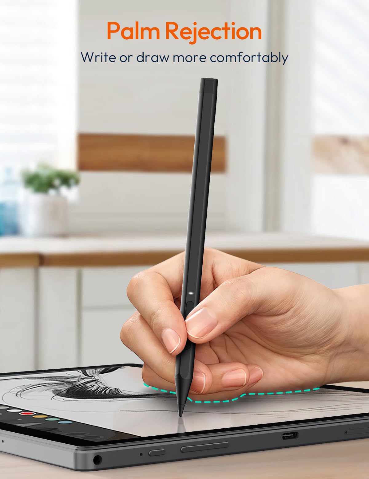 Lápiz capacitivo activo para tablet MESWAO y lápiz capacitivo recargable solo compatible con MESWAO de 14 y 15.6 pulgadas