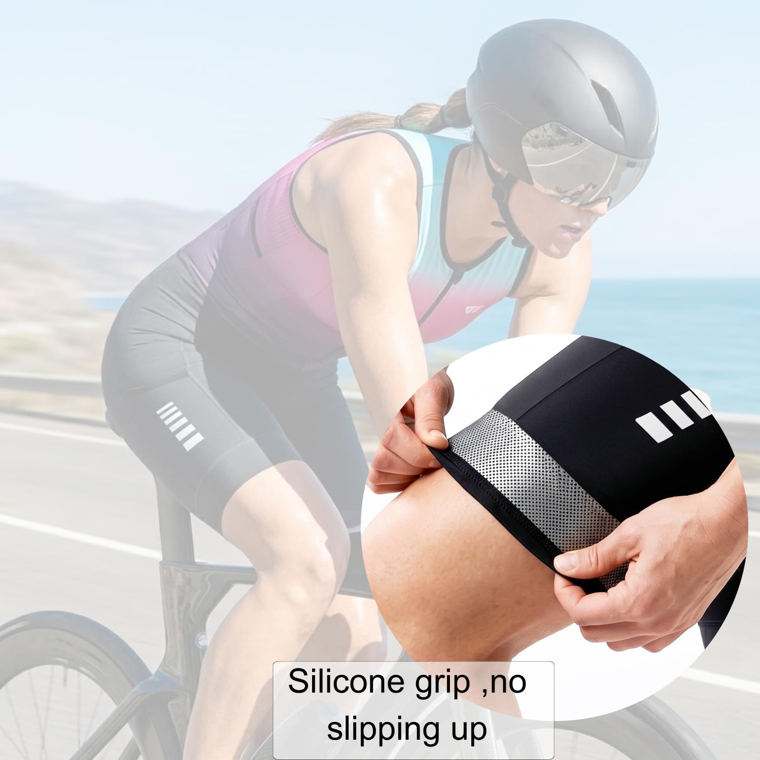 Wulibike Damen Triathlon Anzug Ärmellos Trisuit Gepolstert Schnell Trocknend Atmungsaktiv Full-Zip Tri Suit 4 Taschen Schwimmen Radfahren Laufen