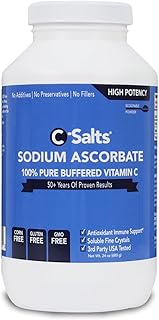 C-Salts Pure Sodium Ascorbate Vitamin C Powder - Non-Acidic Sugar-Free Buffered Powdered Drink for Hydration & Immune Support - Antioxidant for Overall Wellness - Perfect for Drinks or Recipes - 24 oz