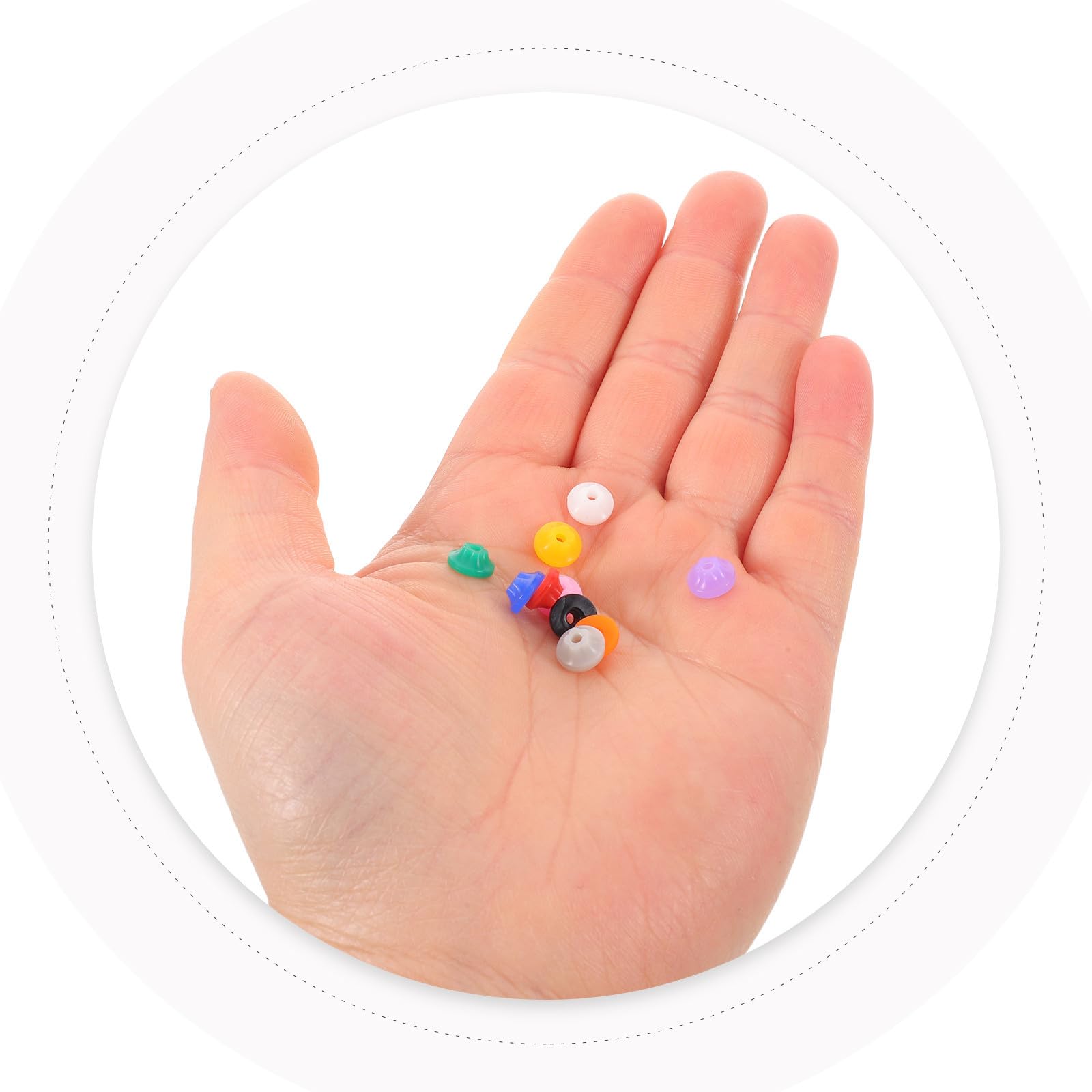 Tofficu 100 Pièces Cache-poussière pour Perceuse à Ongles en Plastique, Protection Rapide, Adapté pour Usage en Salon Domicile, pour Artistes de L’ongle Couleur Aléatoire