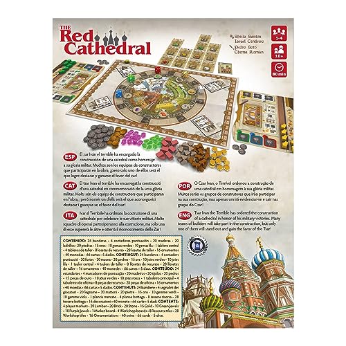 The Red Cathedral juego de mesa estratégico para 1-4 jugadores miniatura 3
