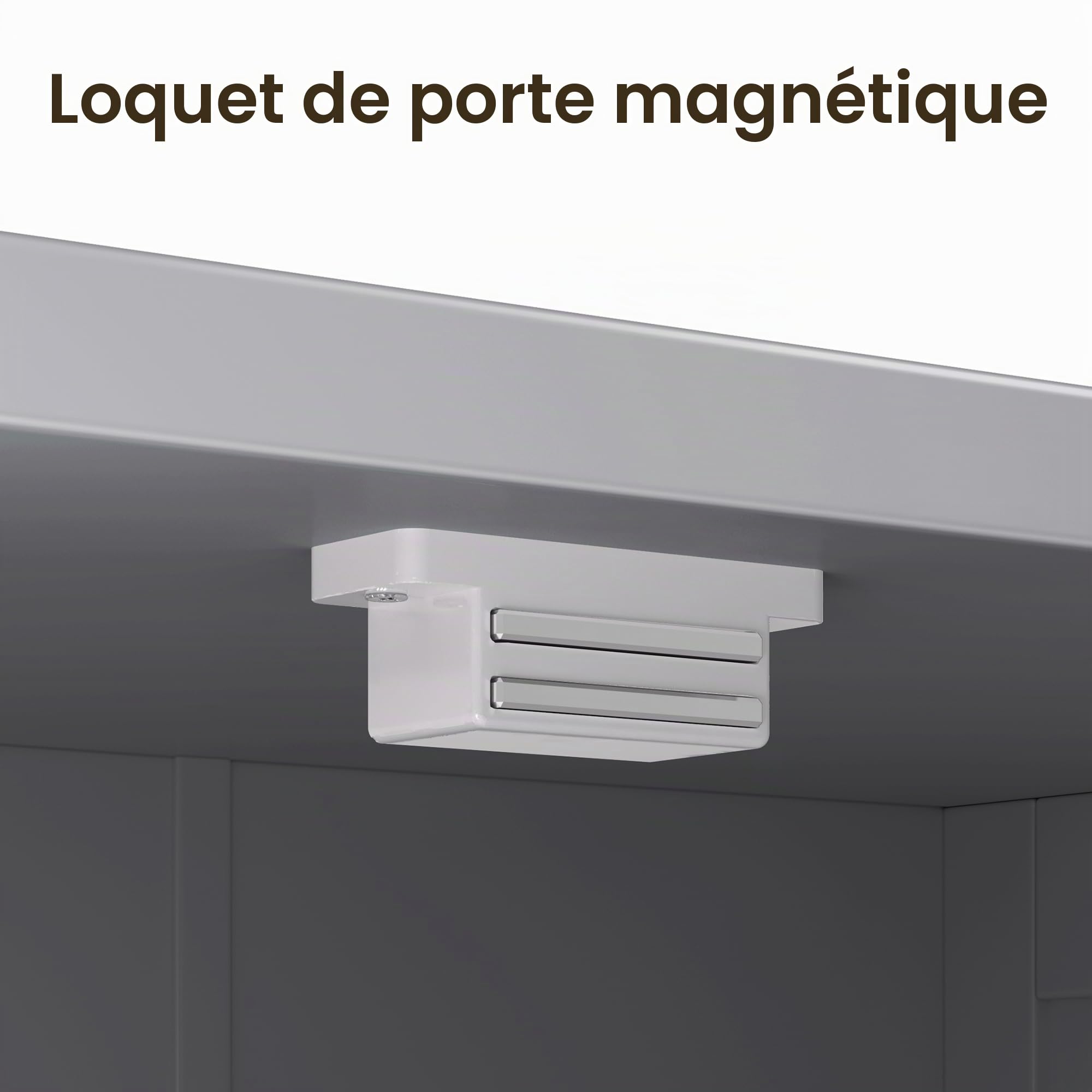 Bealife Meuble sous Lavabo, Meuble de Salle de Bain, Placard Salle de Bain avec 2 Portes, Compartiment Ouvert, Étagère Réglable, 30x90x60 cm, Gris