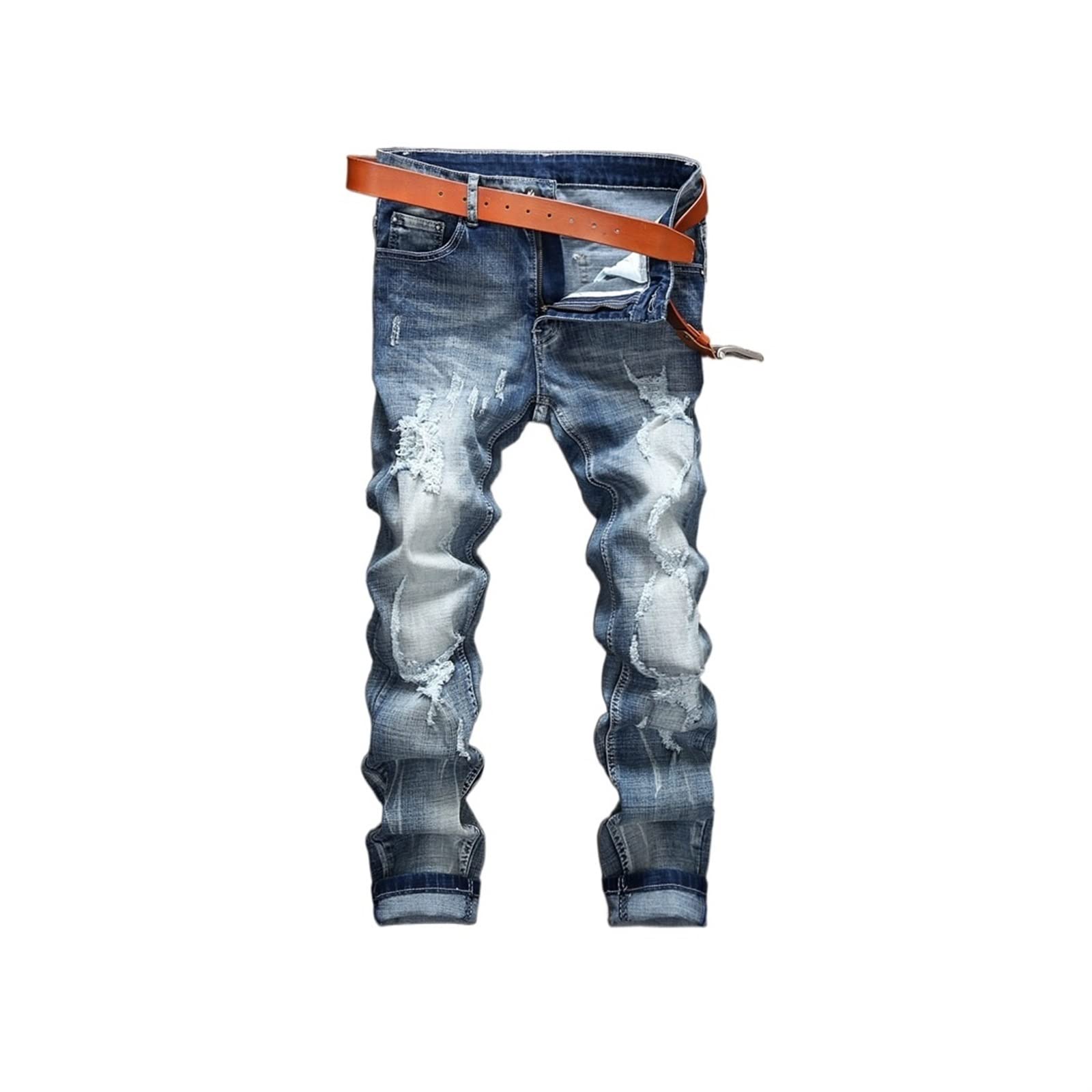 YOGAYEYOGAYE Mens Sports Pants, Mens Jeans Pants Casual Clothing Straight Leg Trousers Fashion Man Pop Pants (Size : 36)