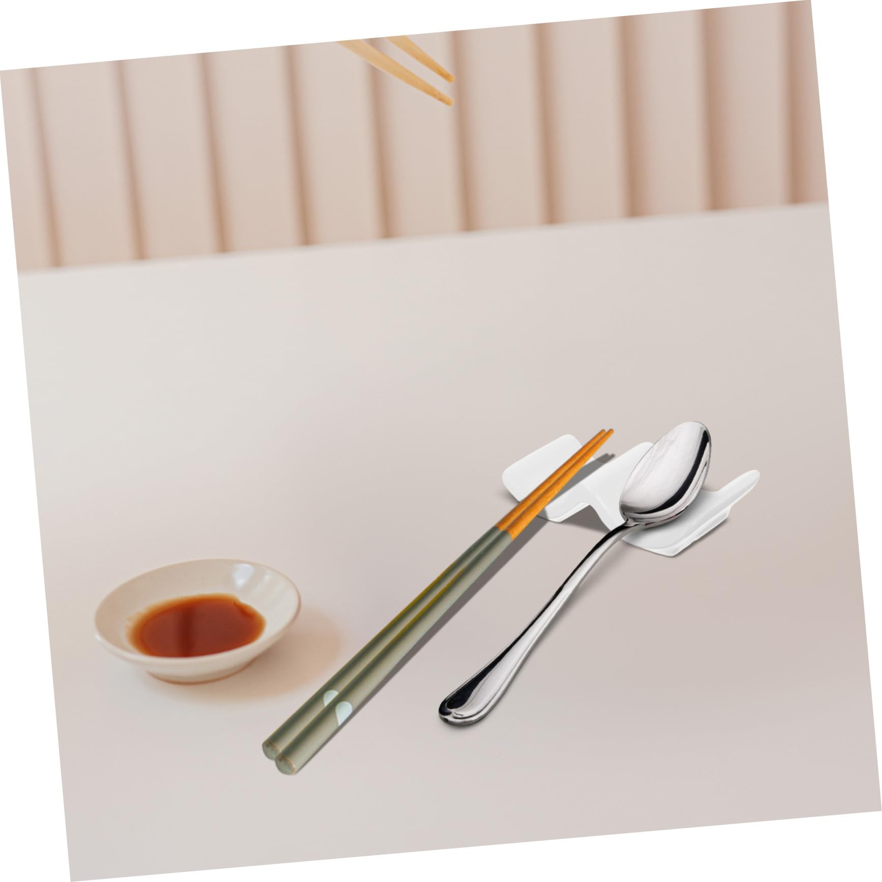 10 Stück Keramik Essstäbchenhalter Löffel Gabel Ablage Teiliges Porzellan Besteckhalter Tisch Zubehör für Küche Restaurant Esszimmer