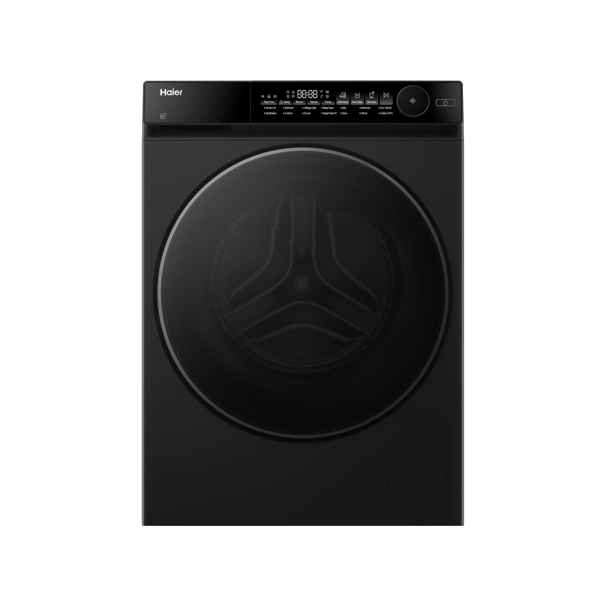 Haier X7 HW90B14367BTU1UK Washing Machine, 9kg, 1400rpm, Black Steel, A-30% Energy Class