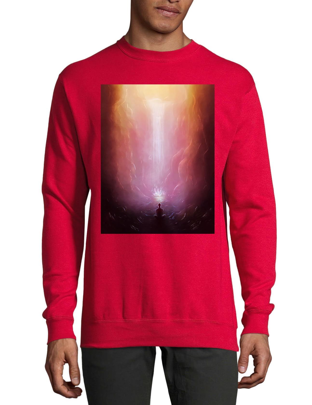 Pull de méditation en coton rouge pour vos séances de yoga