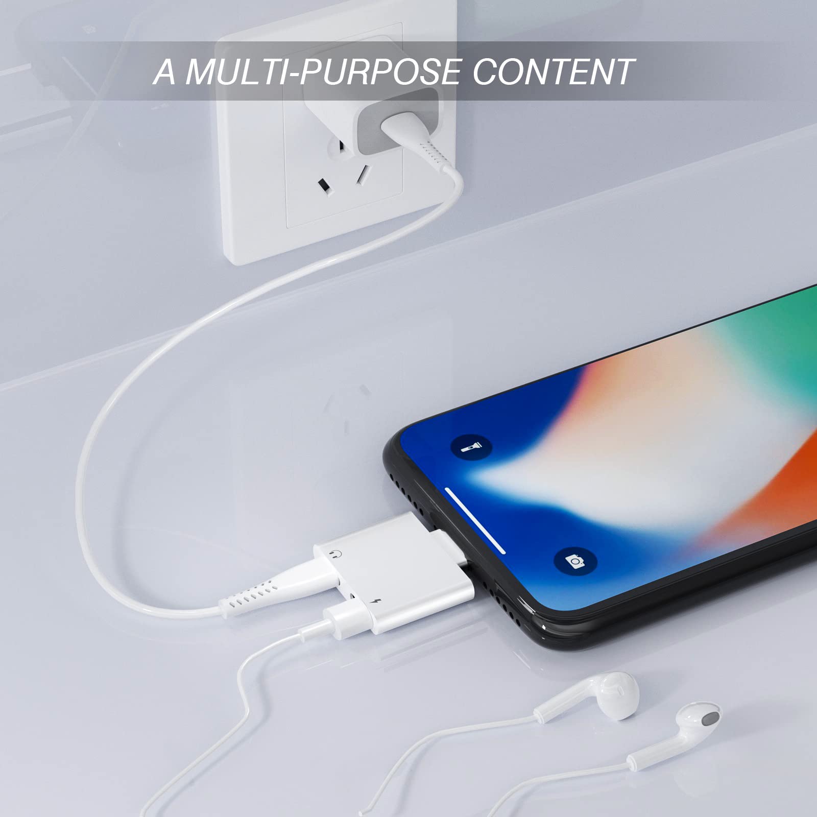 Amazon.co.jp: iPhoneイヤホンジャック同時きゅうそく充電スプリッター