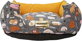 Cama quadrada Pet, animais de pequeno e porte, pratica e confortavel. Tecido impermavel TAM. M