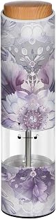 coffee coffee grinder Boho Style Flower Floral Retro Grey | Battery Operated salt pepper mill Kitchen Appliances with External Adjustable Coarseness