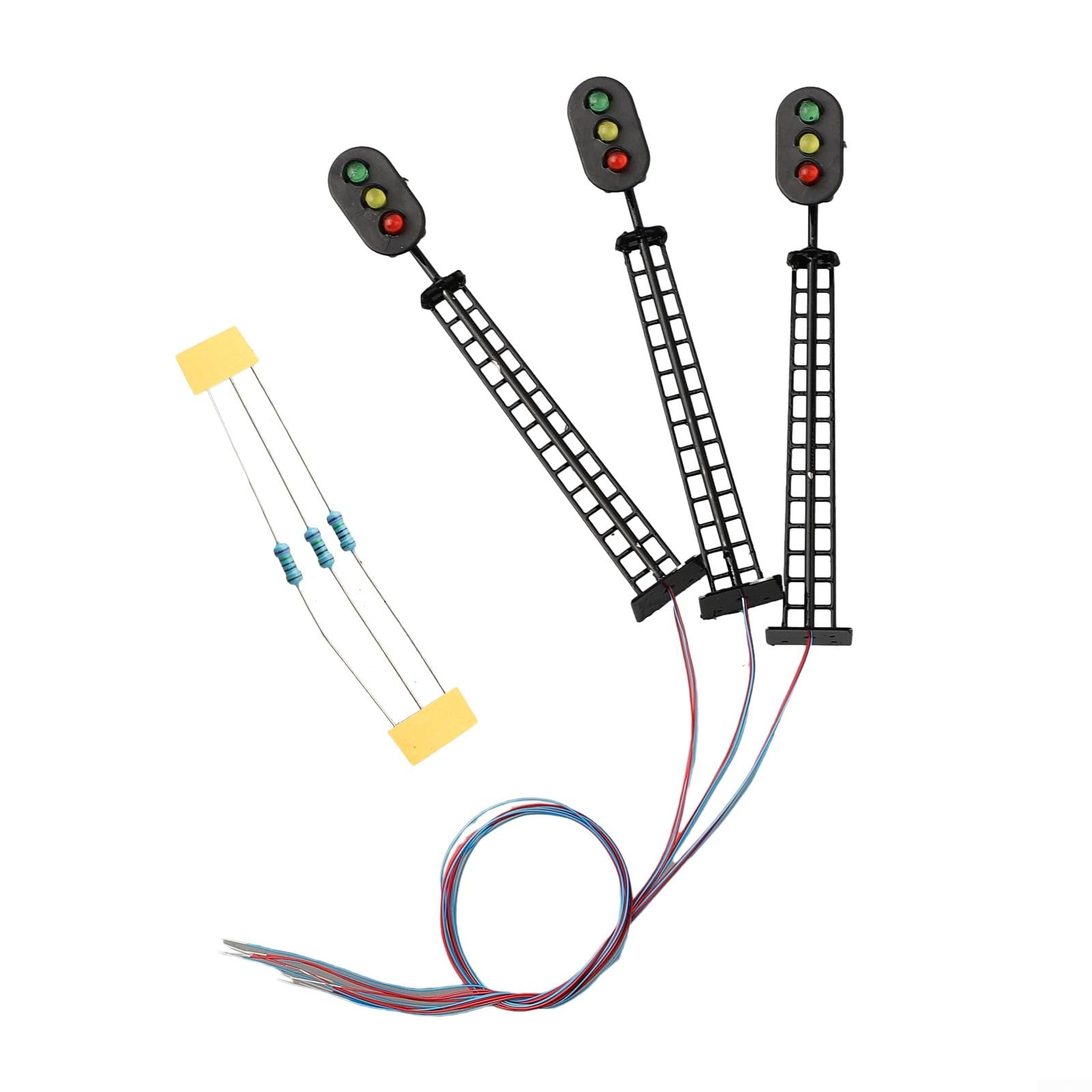 For Pre Wired OO Gauge Model Railway Light Signal 3X 00 with Three Aspect Functionality at 312 Volt DC