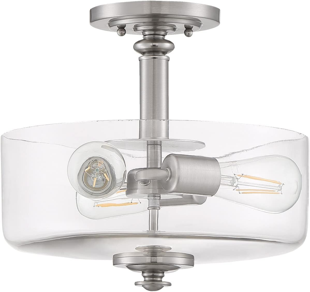 Craftmade Dardyn 3 Light Convertible Semiflush Brushed Polished Nickel