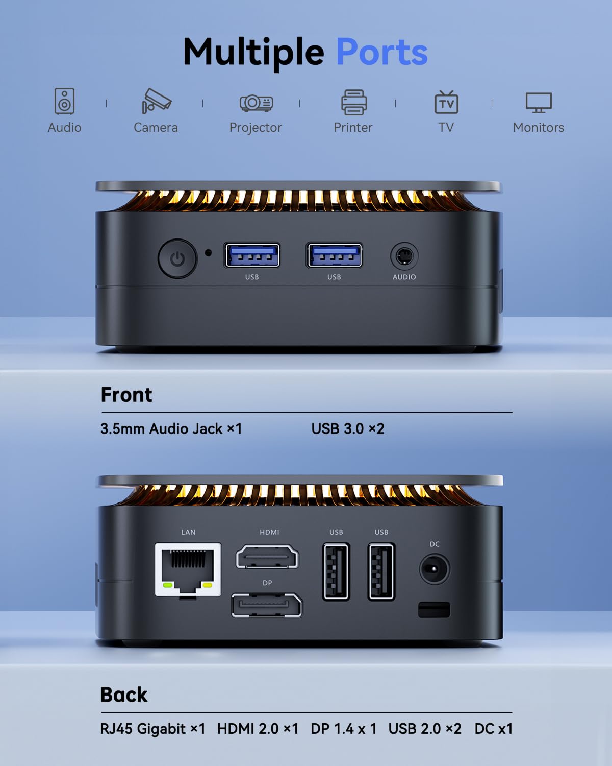 NiPoGi Mini PC Alder Lake N100 (up to 3.4GHz, 6W) 16GB DDR4/512GB