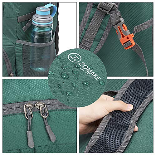 ZOMAKE Lightweight Packable Backpack 35L - Light Foldable Hiking Backpacks Water Resistant Collapsible Daypack for… - Image 7