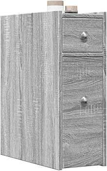 vidaXL Badkamerkast smal met wielen bewerkt hout artisanaal eikenkleur, badkamer kast, toiletkastje, kolomkast, badkamerkastje, kolomkast badkamer