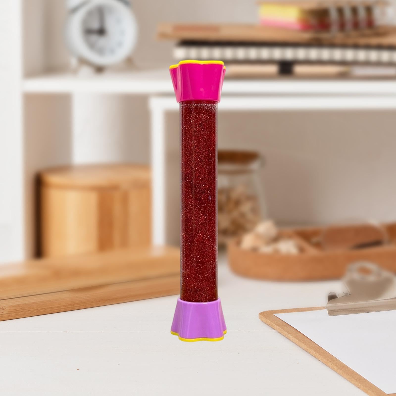 Flüssiger Bewegungs-Timer, sensorisches Spielzeug, visuelle Entspannungsuhr für Schreibtisch und Schlafzimmer, Rot