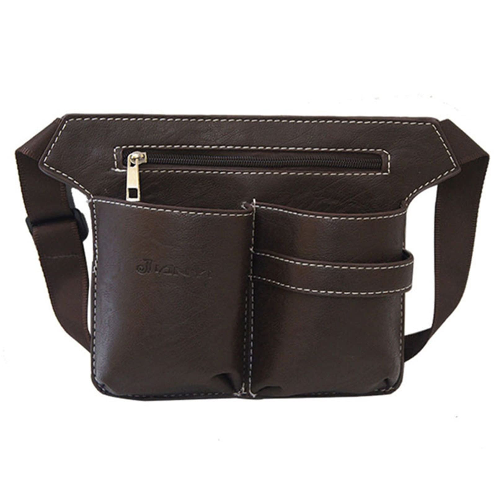 FDEFIRTFG Hairdressing Tool Belt Bag, Scissors Pouch with Belt Salon Hairdresser Tool Bag for Hairdressers(Brown)