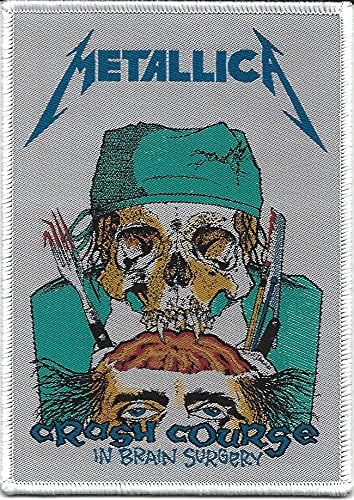 Metallica-Crash Course in Brain Surgery-Heavy Metal Thrash Music Rock Band, sew on Woven Embroidery Patch
