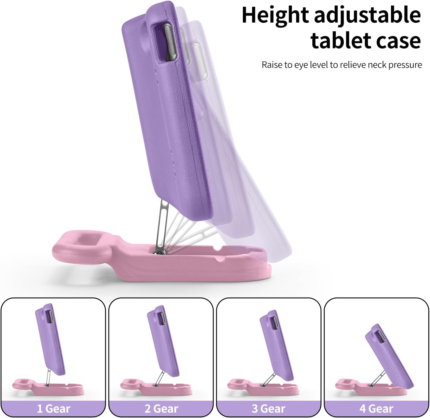 Kids Case for iPad (A16) 11th/10th Gen 2022/2025,Shockproof Handle Stand Case,Child-Friendly Drop-Proof case for iPad Air 11 Inch(2025) M3/M2,Adjustable Stand for Portrait & Landscape (Pink Bear)