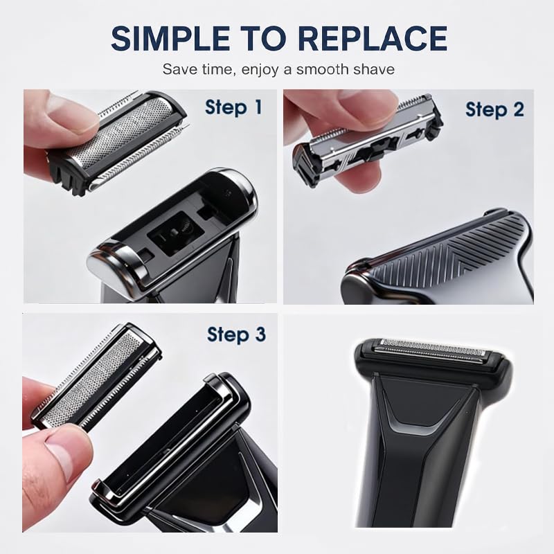2 Packs 5.0 Ultra Shaver Replacement Blade Compatible with MANSCAPED The Lawn Mower 5.0 Ultra SkinSafe Razor Sharp & Durable Stainless Steel | SkinSafe Sharp & Durable Stainless Steel