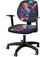 Vista 33 de Fundas para sillas de escritorio, con estampado de vaca, fundas de asiento para silla de oficina, 2 piezas, fundas para silla de computadora, fundas