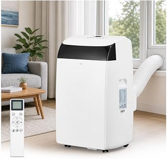 Towallmark Portable Air Conditioner 3 in 1 with Remote Cool & Dual Motors & Auto Swing, 14000 BTUASHRAE/10200 BTU SACC, Dehumidifier & Fan Modes For Home Up To 750 Sq.Ft