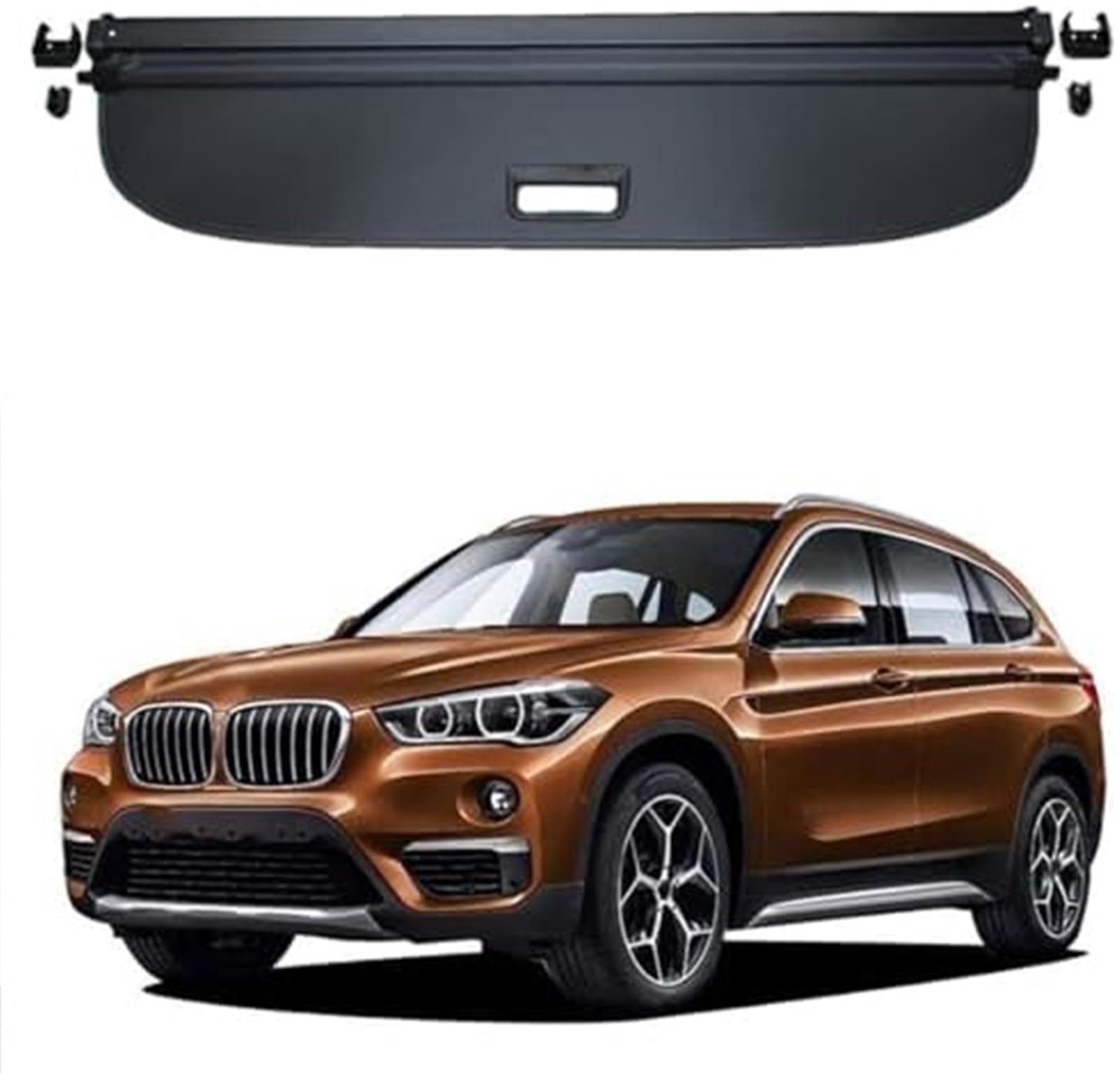 Fhjwqronte One Color Cargo Area Storage Rack Cargo Cover, For Bmw, For X1 F48 2016-2021 Car Retractable Rear Trunk Parcel Shelf Luggage Shade Shield Security Organizer Boot Load