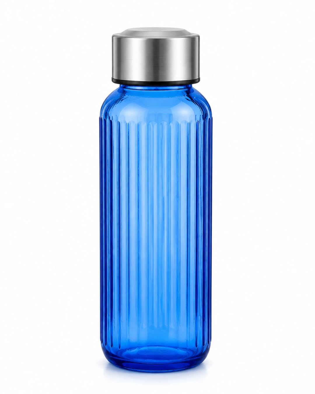 500 ml Blue Color Borosilicate Glass Water Bottle with Stainless Steel Leak Proof Lid | BPA Free Reusable Drinking Bottle | Wide Mouth Glass Bottle for Office, Gym, School & Travel-image-48